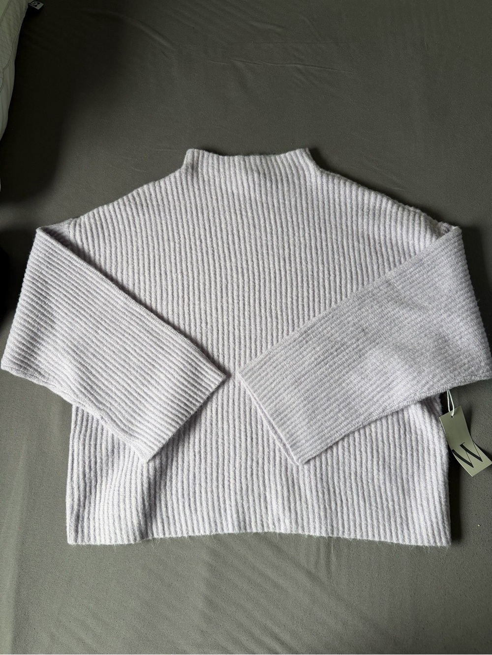 Worthington Women's Ribbed Mock Neck Sweater - Light Lavender Size XL NWT